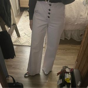 Light Lavender wide leg cotton pant. Brand: Pilcro